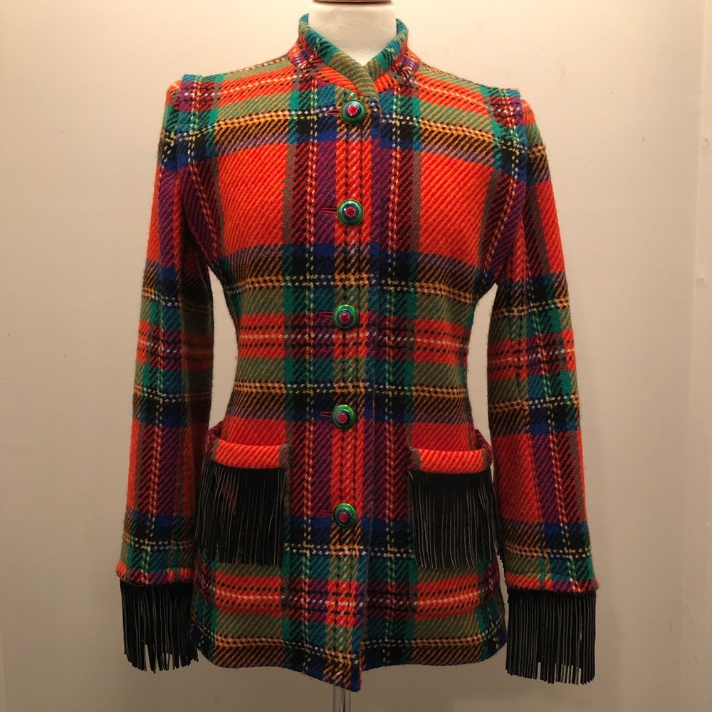 Yves Saint Laurent Vintage Jacket Leather Fringe - Picture 7 of 7